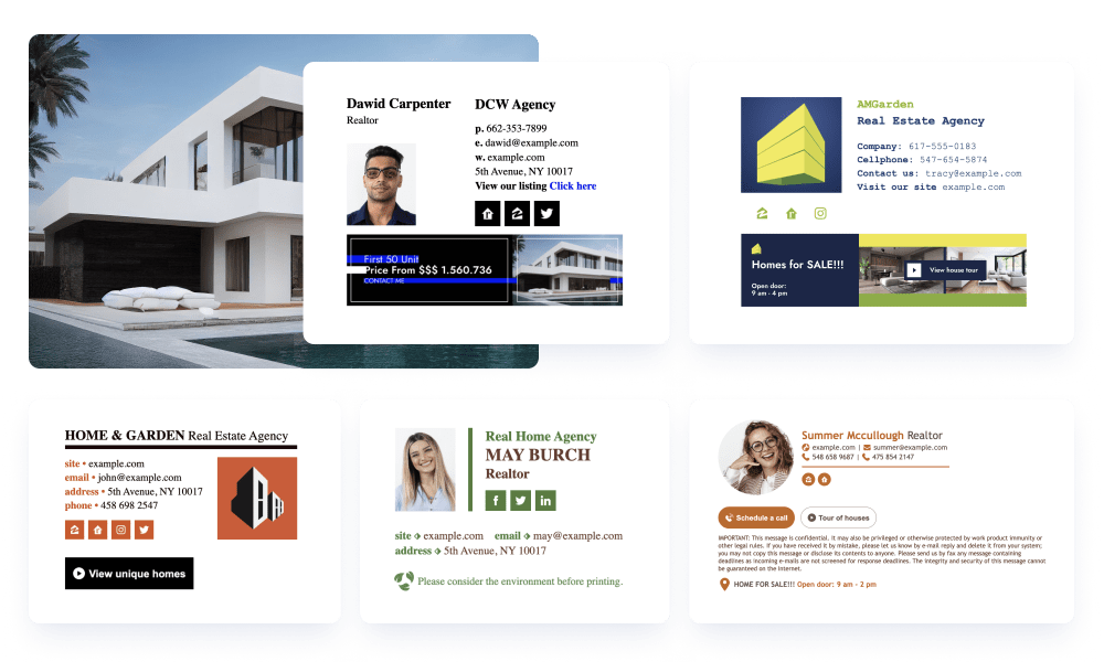 Inspiring real estate email signature examples