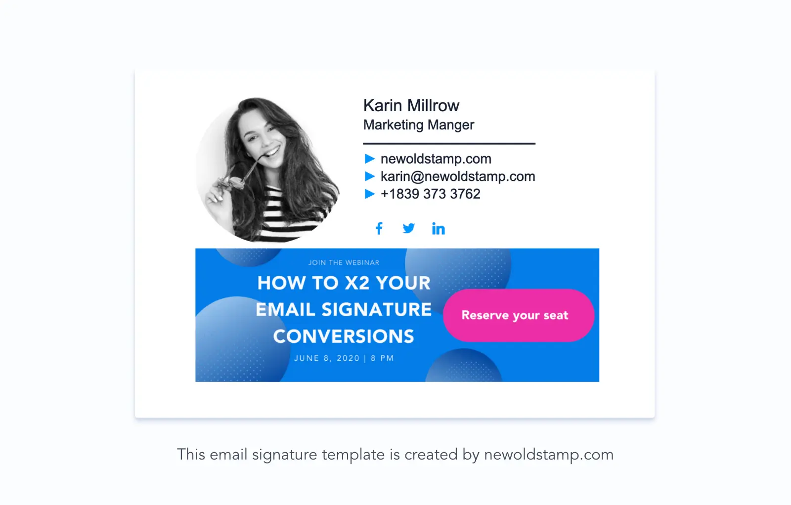 email signature marketing - event promotions