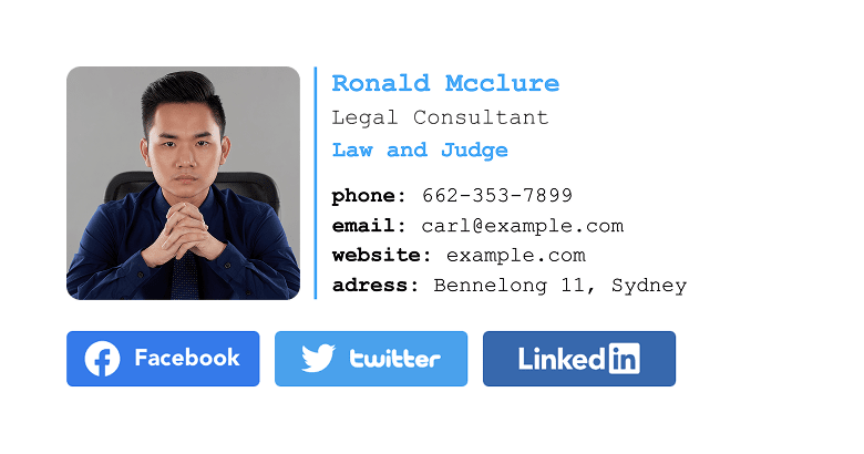 Signature example