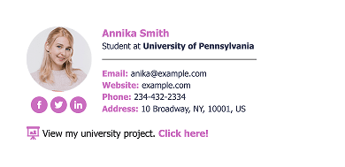 Signature example