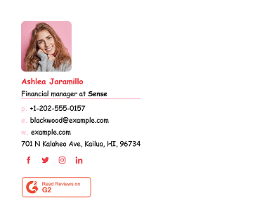 Signature example