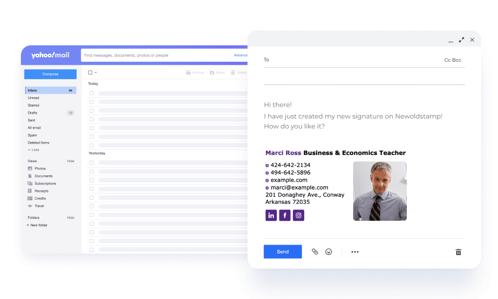 Email Signature Generator for Yahoo