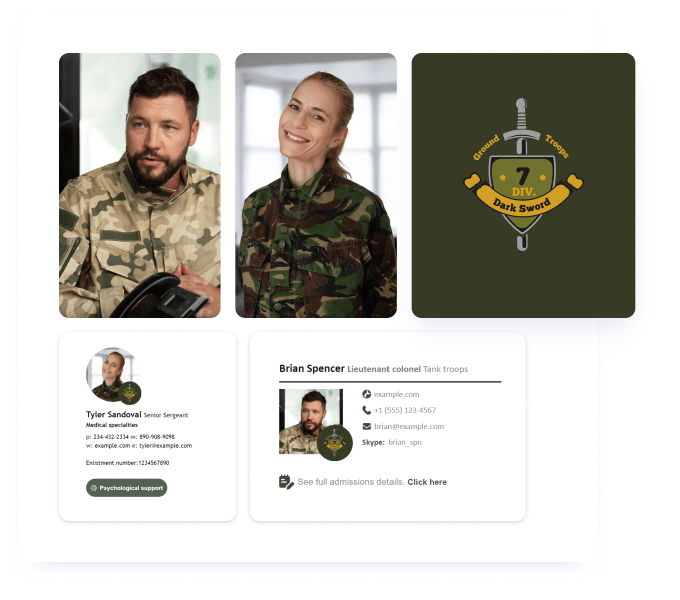 Newoldstamp's email signature examples for military personnel
