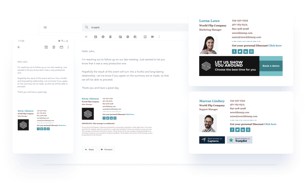Steigern Sie das Engagement und schaffen Sie Vertrauen mit E-Mail-Signatursoftware