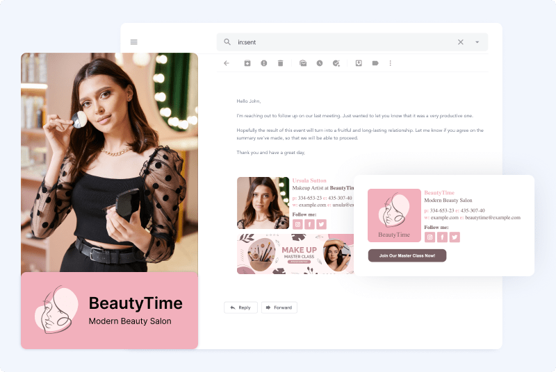 Makeup Artist Email Signature