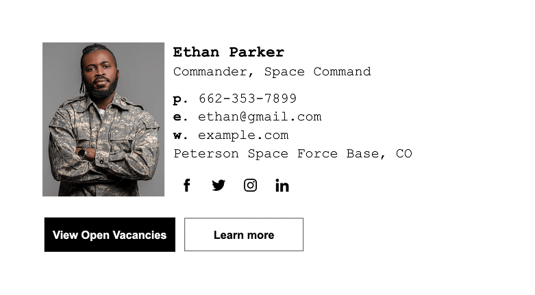 Signature example
