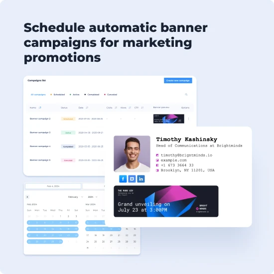 Schedule automatic banner campaigns for marketing promotions
