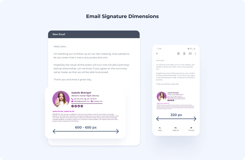 Email Signature Design Size