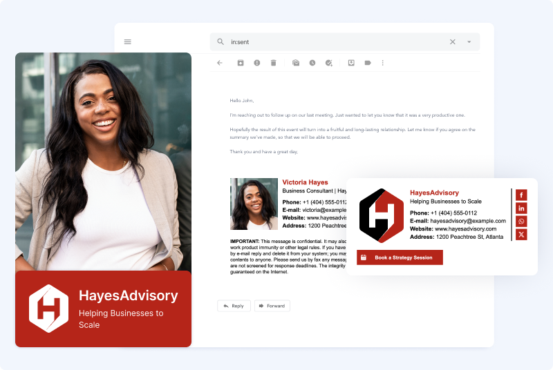 Small business email signature examples