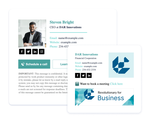 CEO email signature with targeted signature banner campaigns