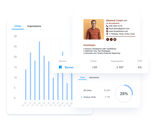 Track your CFO signature performance with built-in analytics