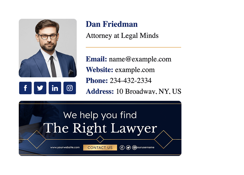 Signature example