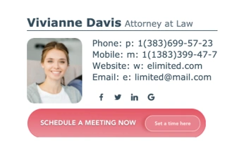 lawyer email signature sample