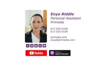 Email signature for personal assistants