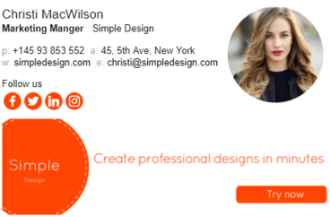Free Email Signature Examples and Templates - NEWOLDSTAMP