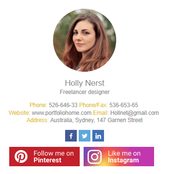 Free Email Signature Examples and Templates - NEWOLDSTAMP