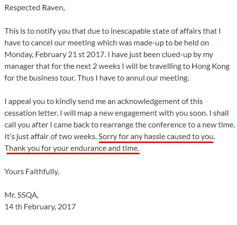 Not Able To Attend Meeting Apology Sample Letter from newoldstamp.com