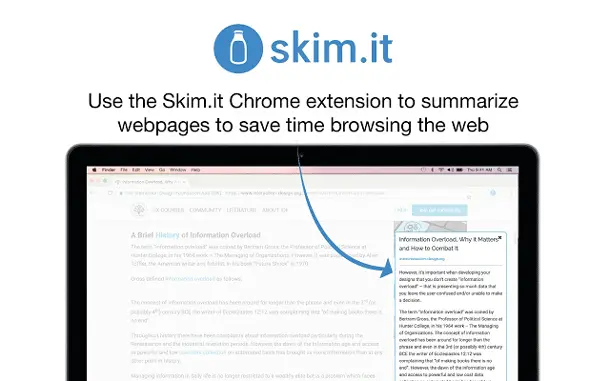 Chrome extensions for salesperson. Skim.it