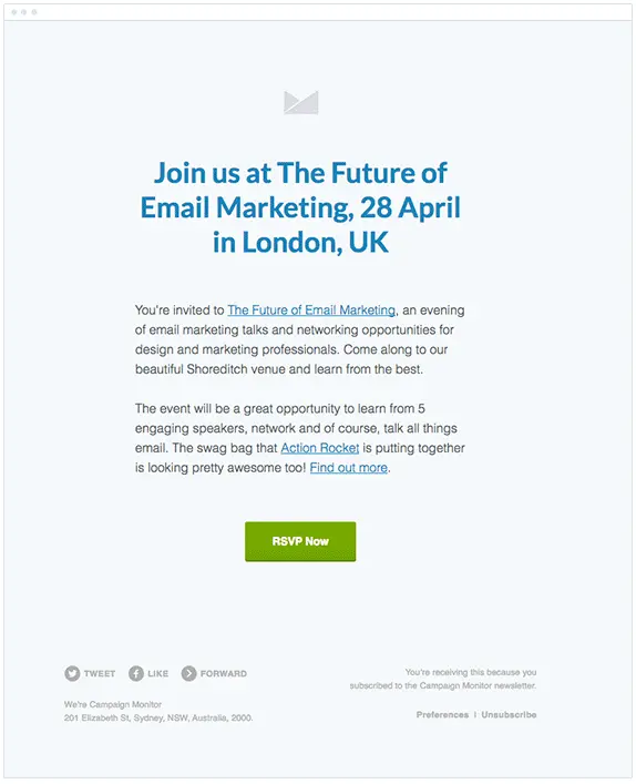 Event Email Invitation Examples