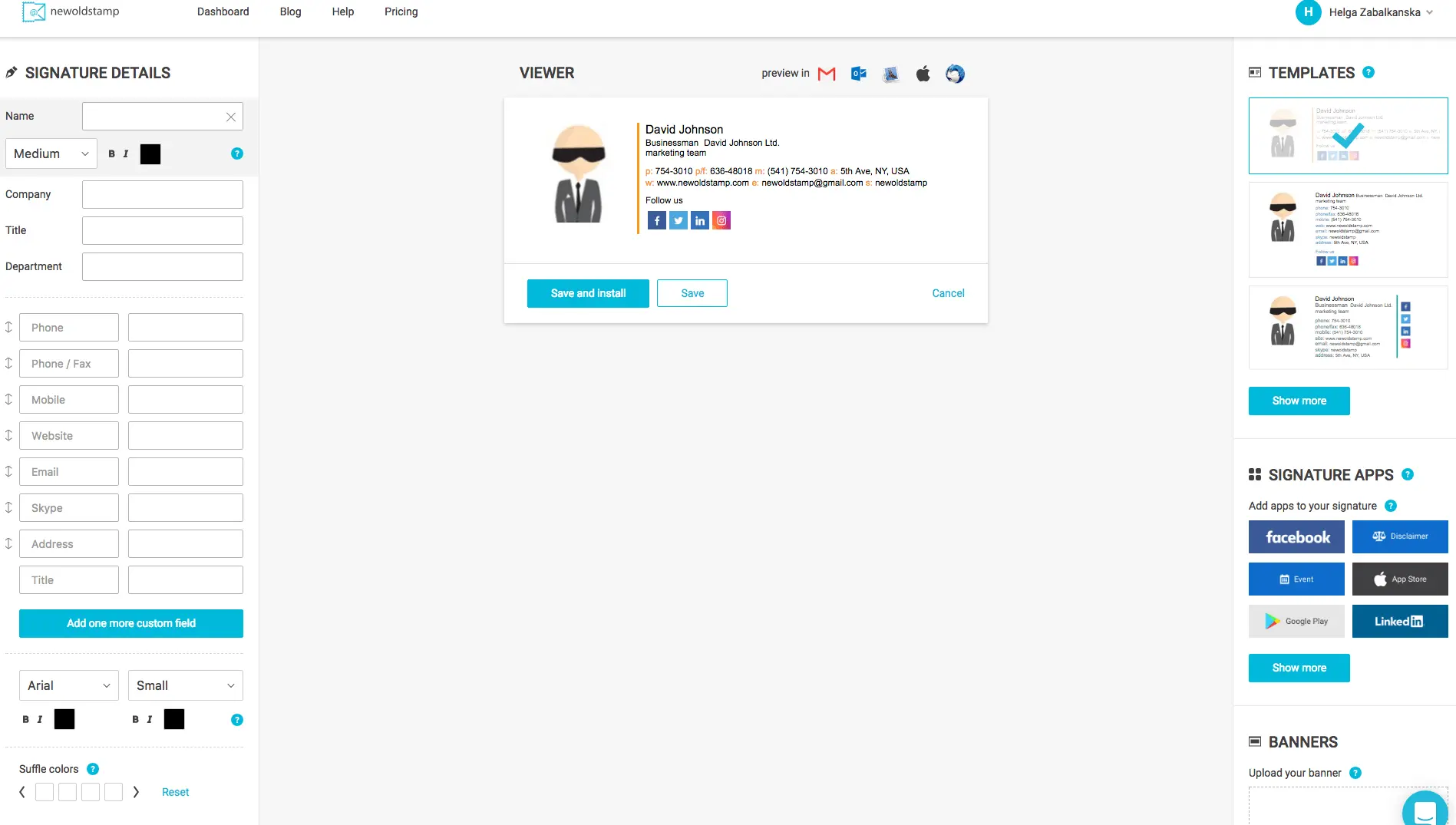 NEWOLDSTAMP is an easy-to-use email signature generation tool
