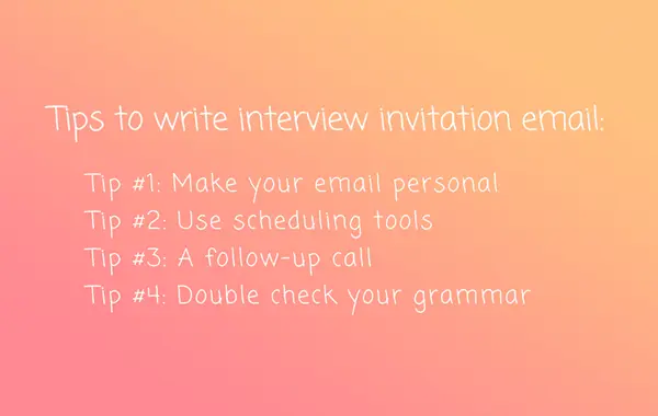 Sample Interview Schedule Template