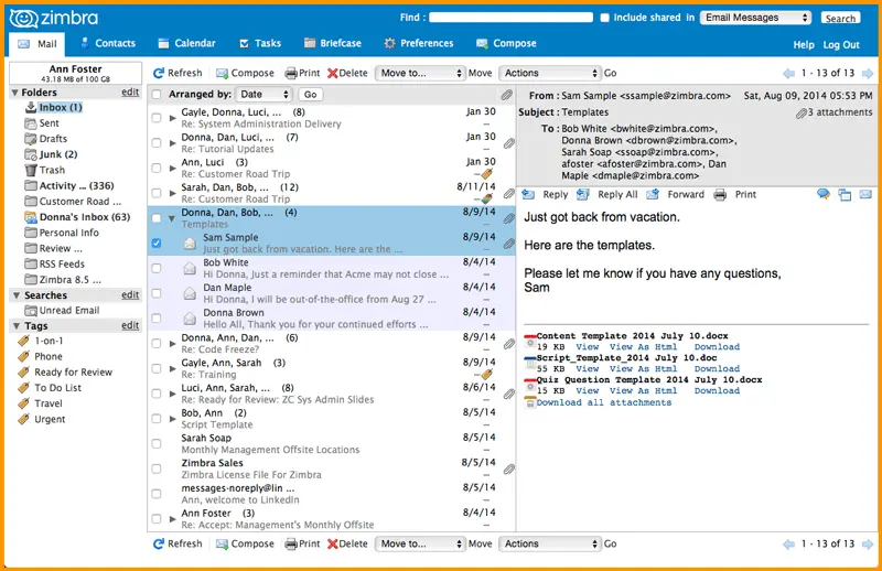 zimbra email client 2