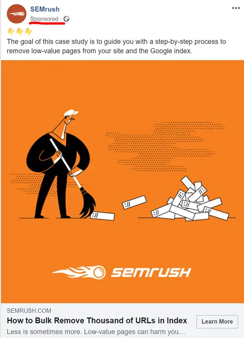 semrush fb ads