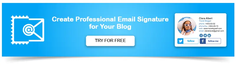 Create Professional Email Signature for Blogger