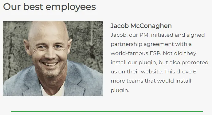 Employee photo in email