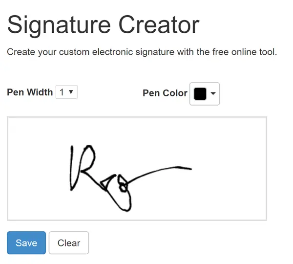 Handwritten Signature Generator