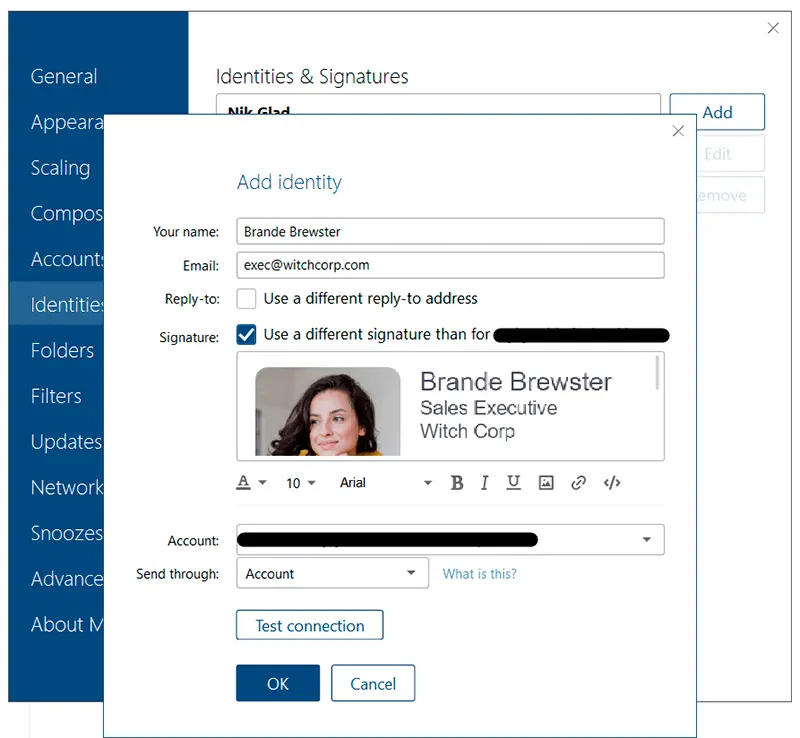 how to add signature in mailbird