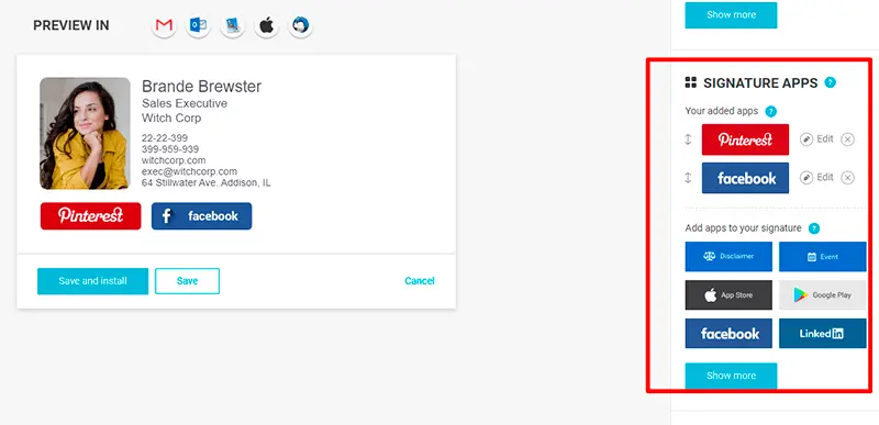 Add CTA buttons to your email signature