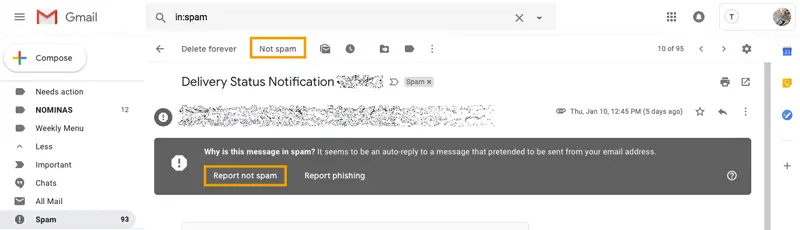 email go to spam