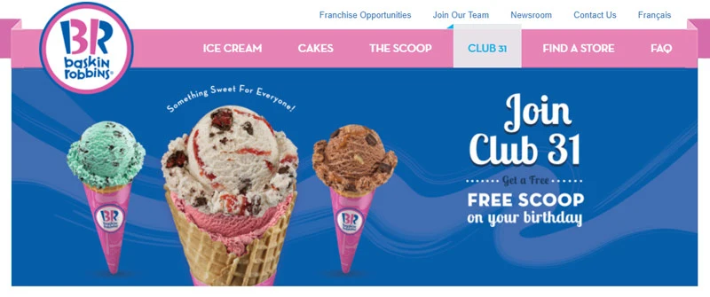 Baskin Robbins loyalty program