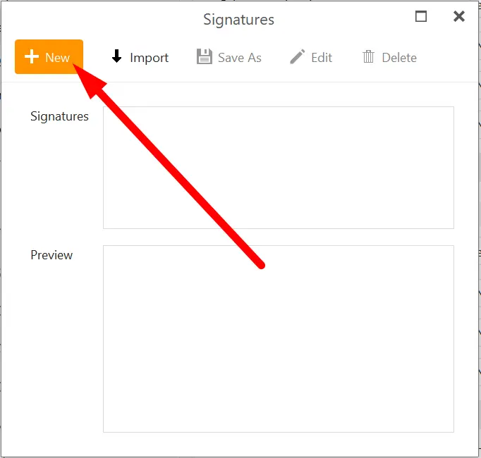 Creating a new signature in eM Client