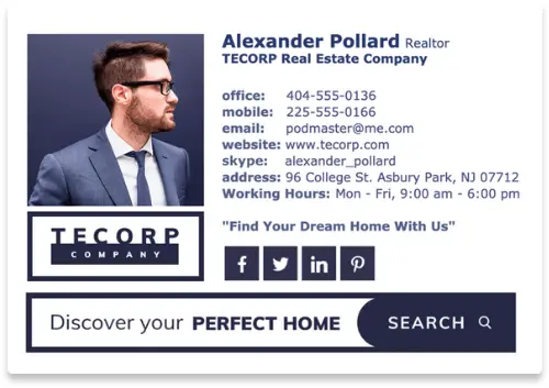 Realtor email signature