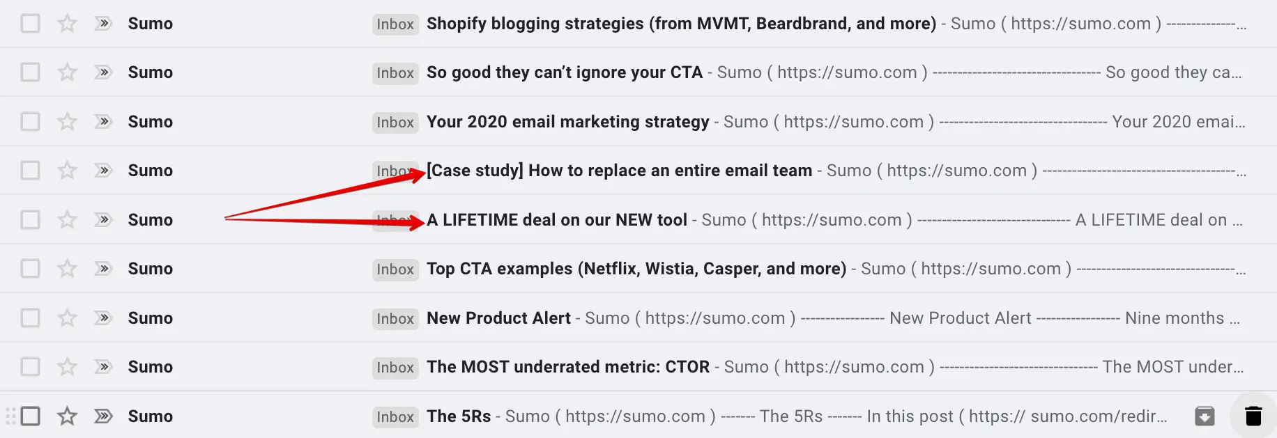 Subject line