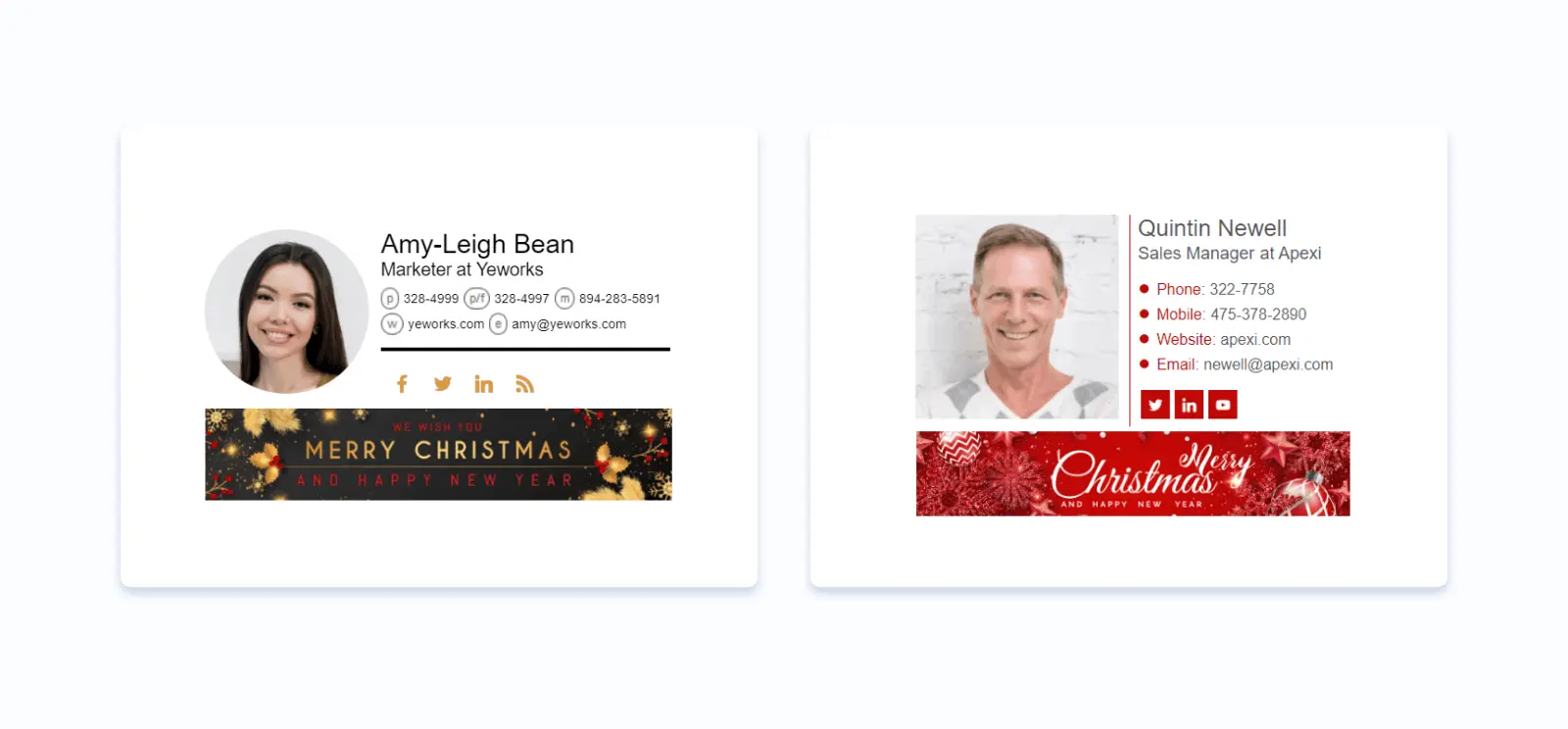 email signature banner for Christmas