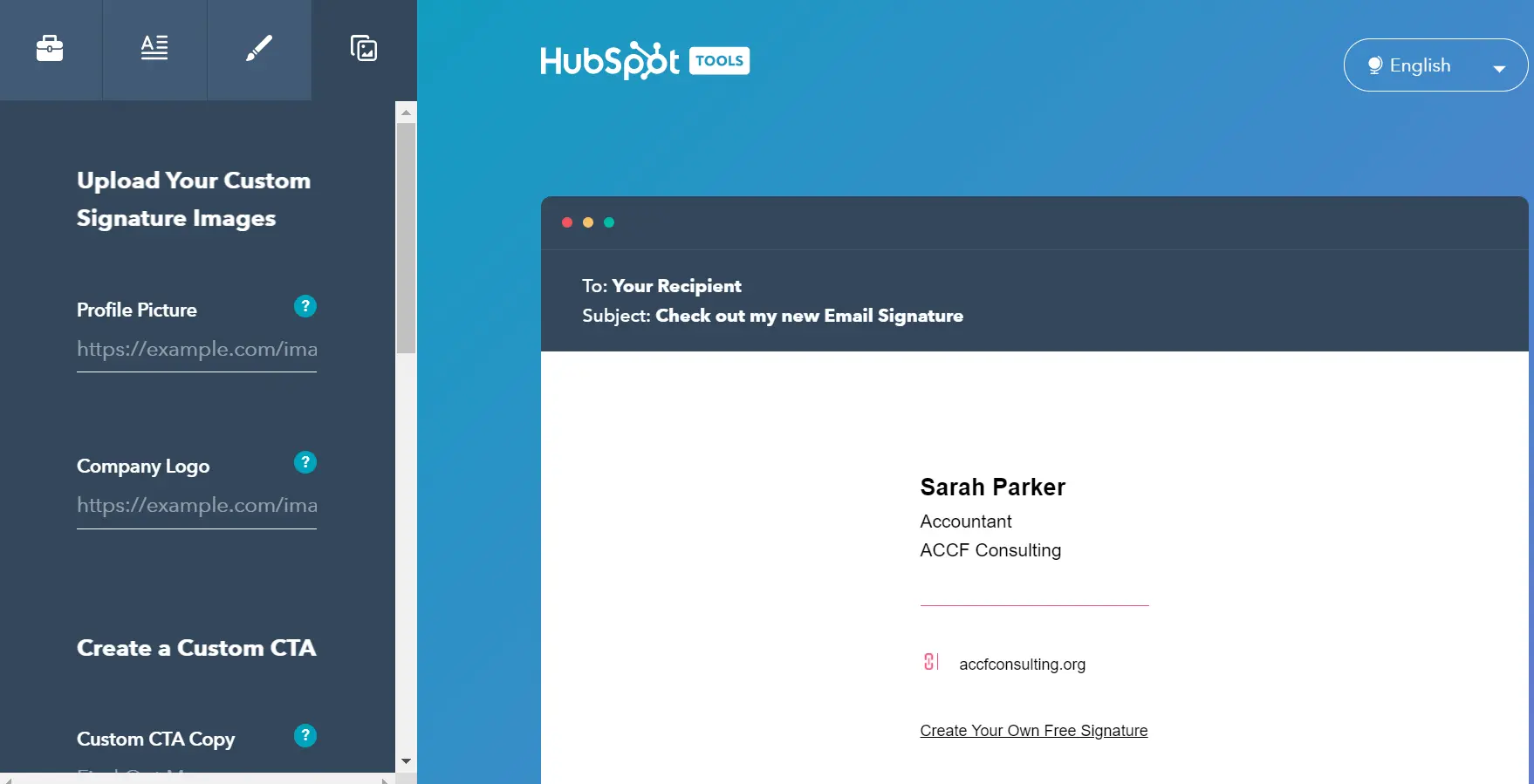 HubSpot Email signature generator