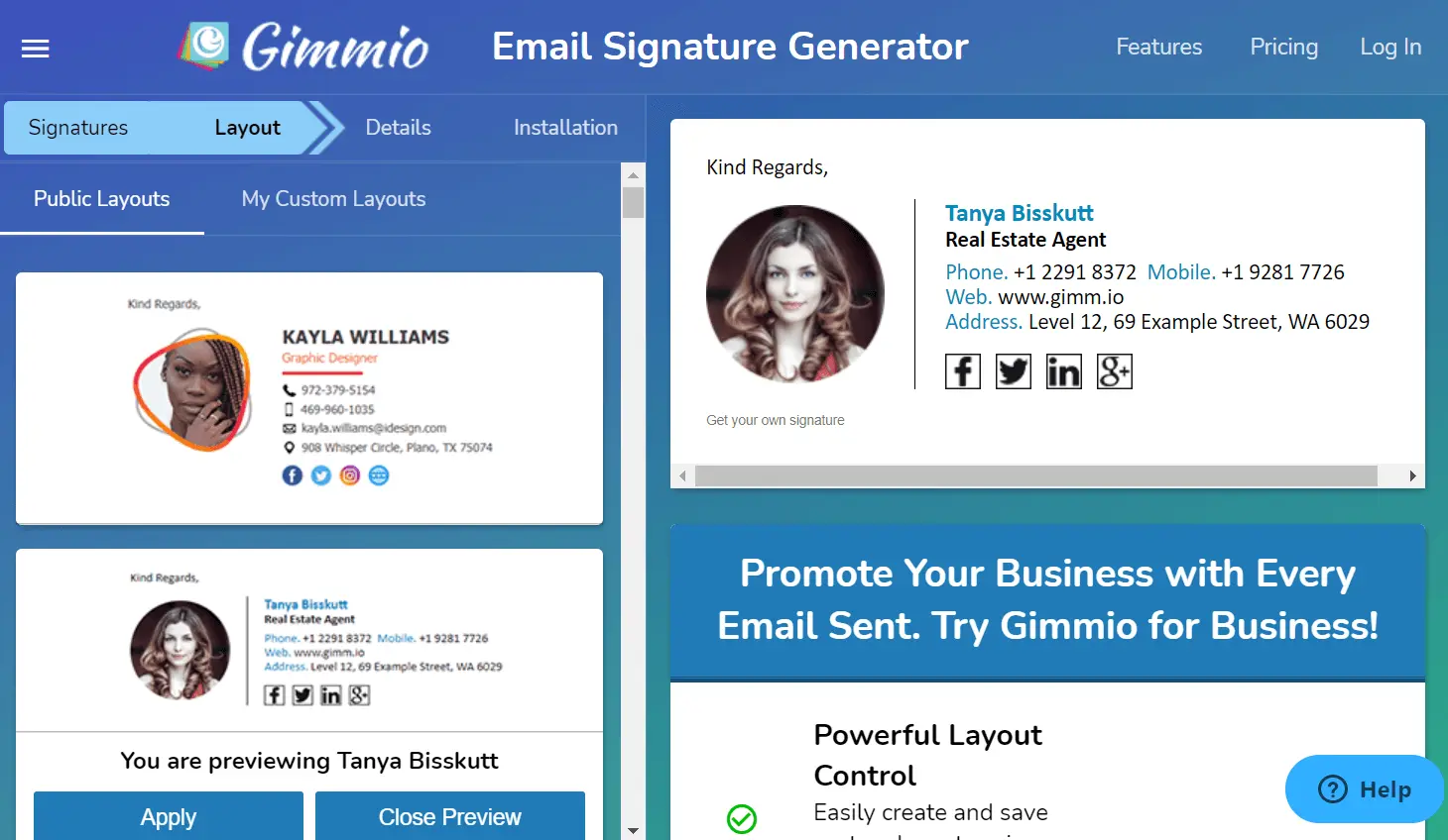 Gimmio-email-signature-generator