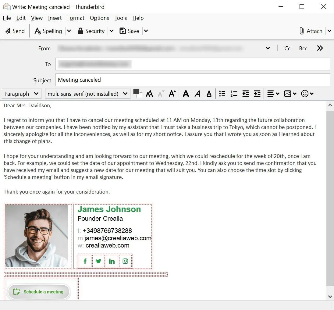 How to Write a Polite Meeting Cancellation Email - NEWOLDSTAMP