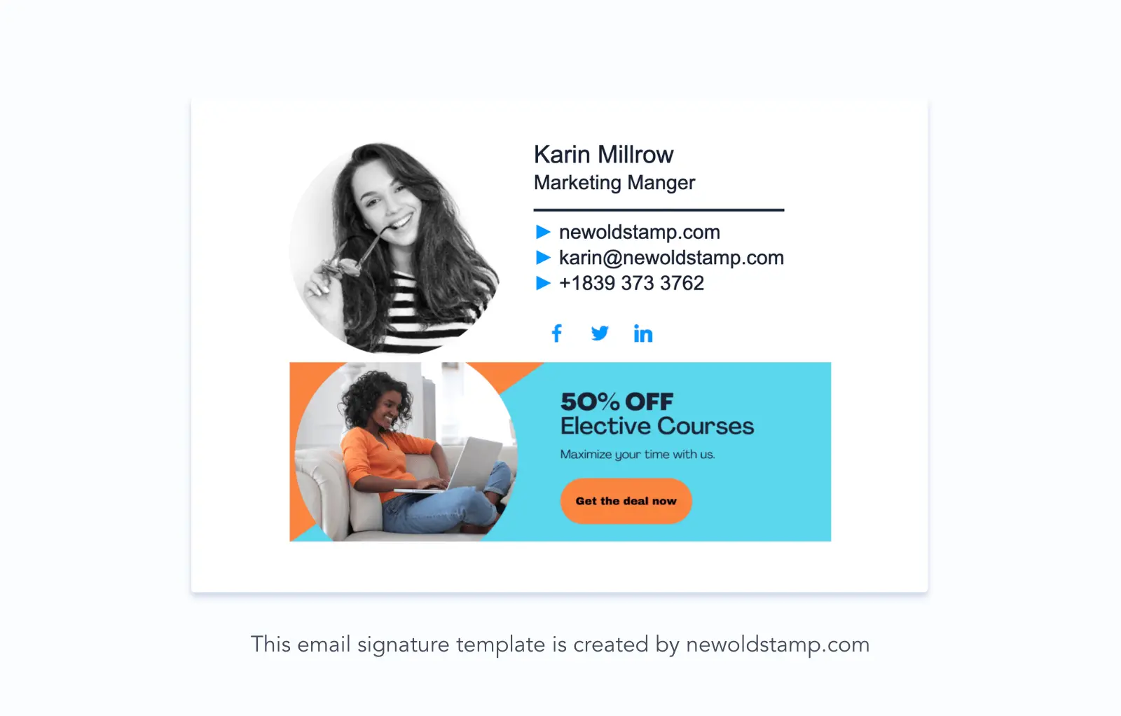 email signature marketing - discount promotions