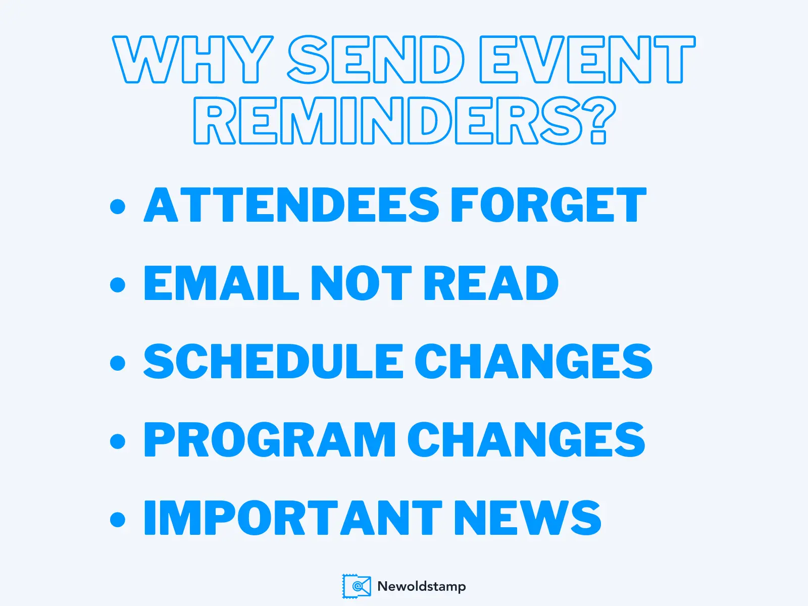 Reasons to send event reminders
