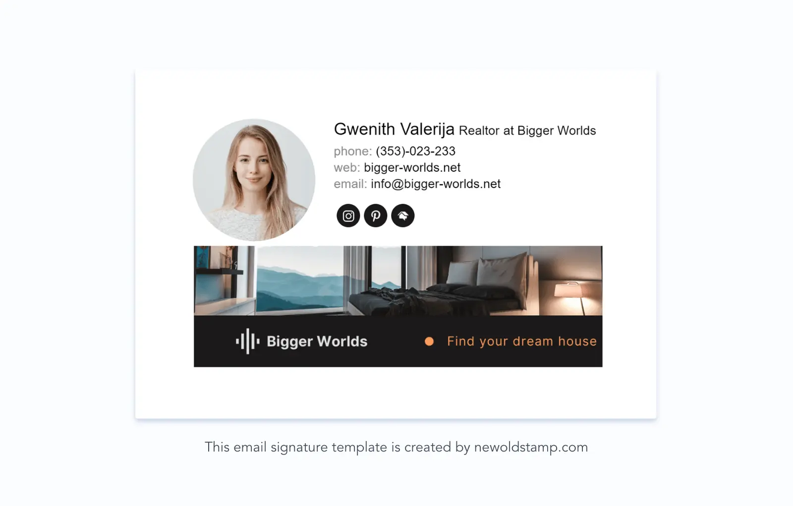 Realtor email signature example