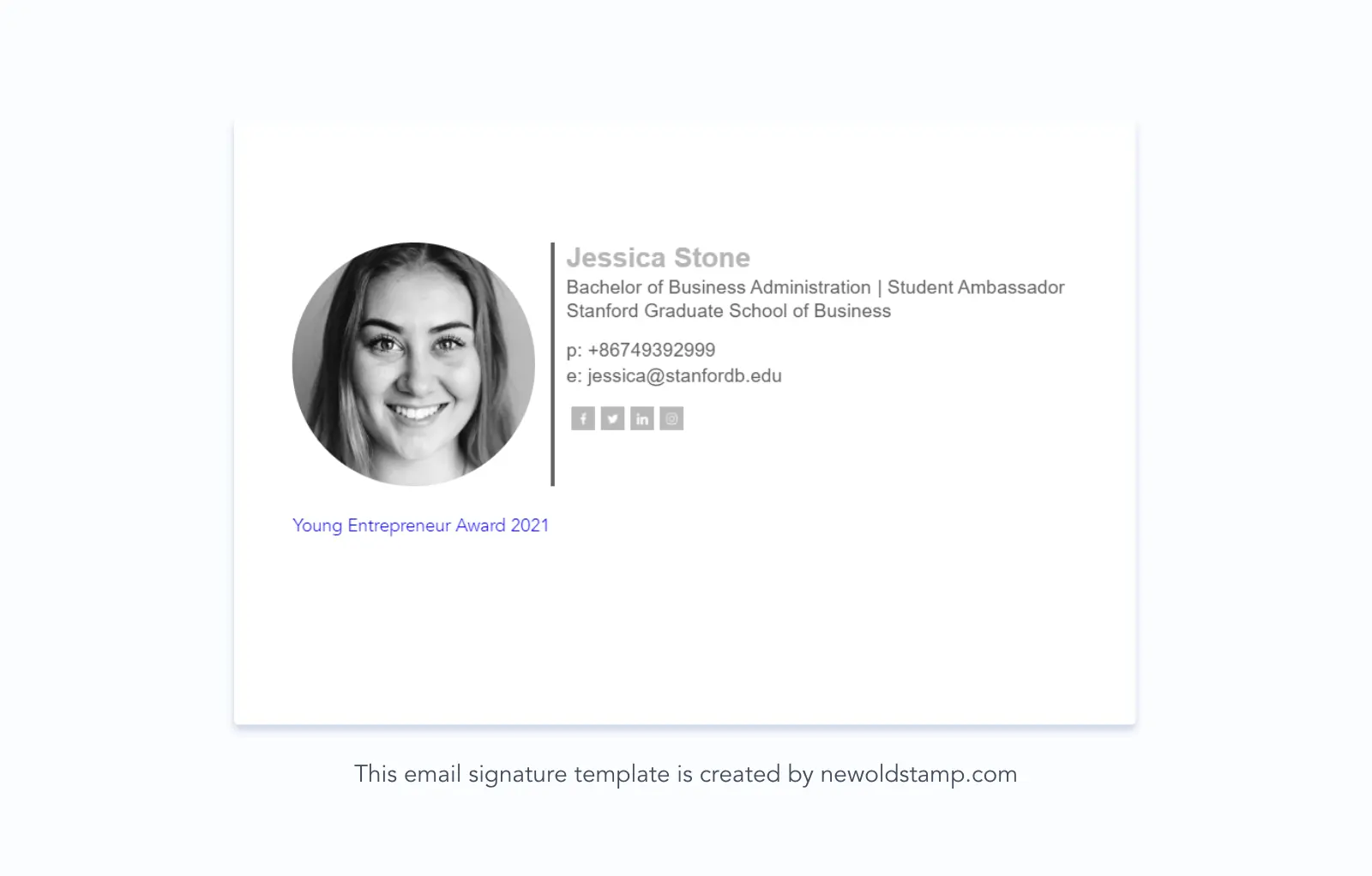 Graduate Student Email Signature Template