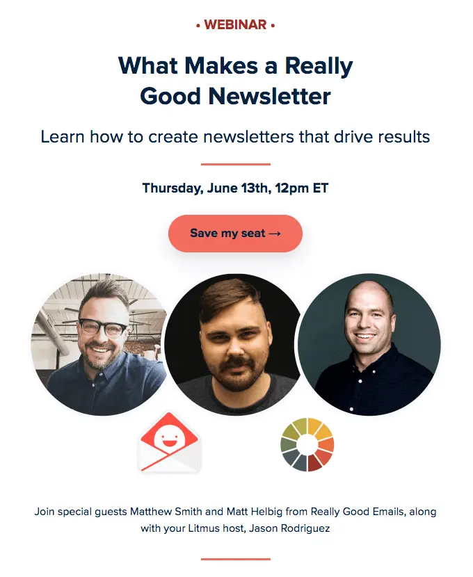 Create and promote a webinar via email