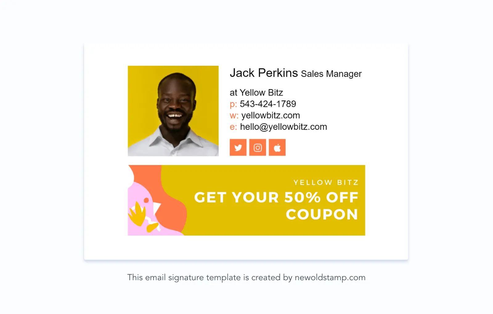 Email signature with a CTA banner