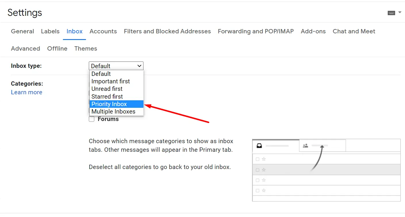 Priority inbox in Gmail