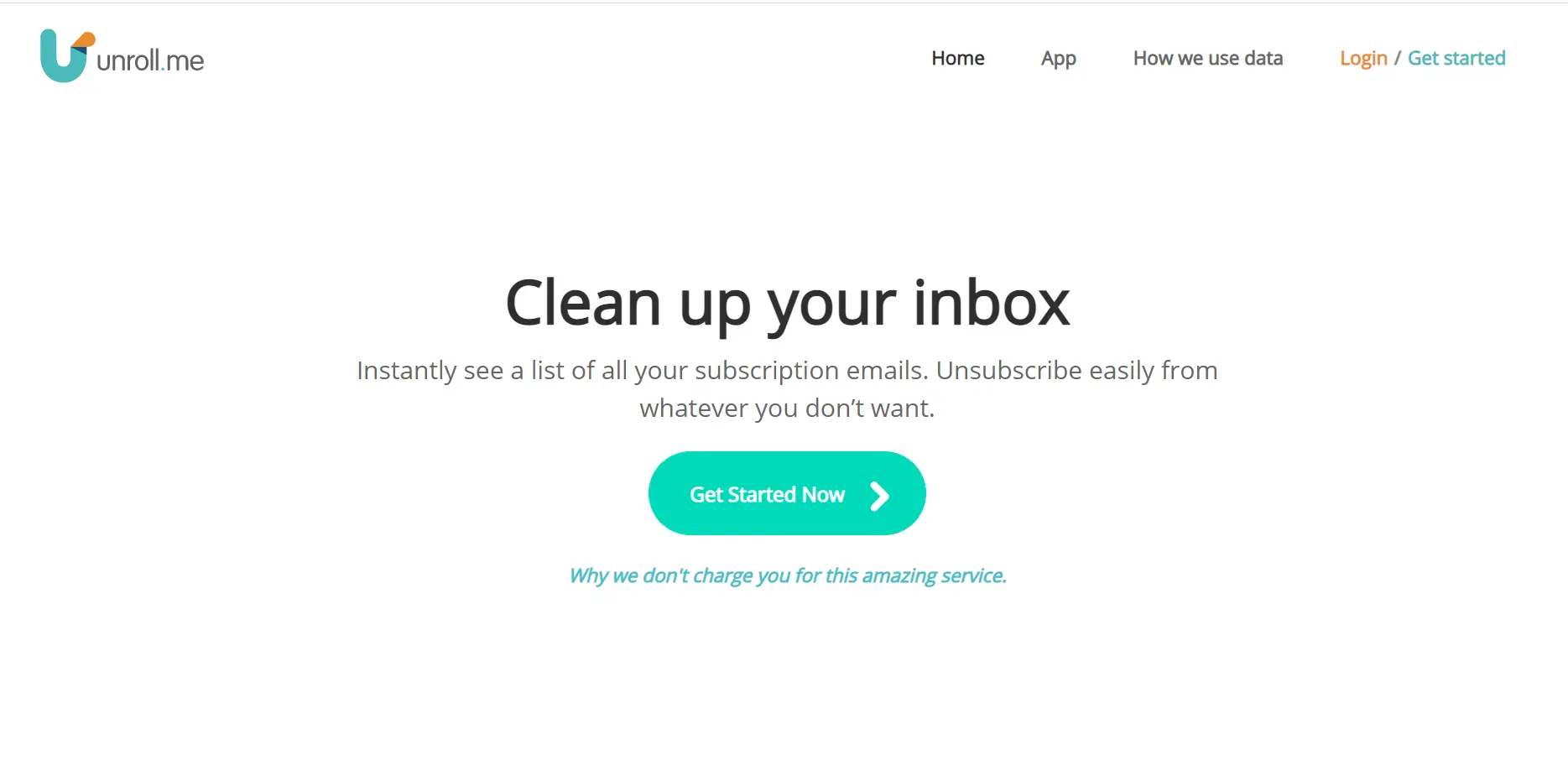 Unrollme Gmail extension