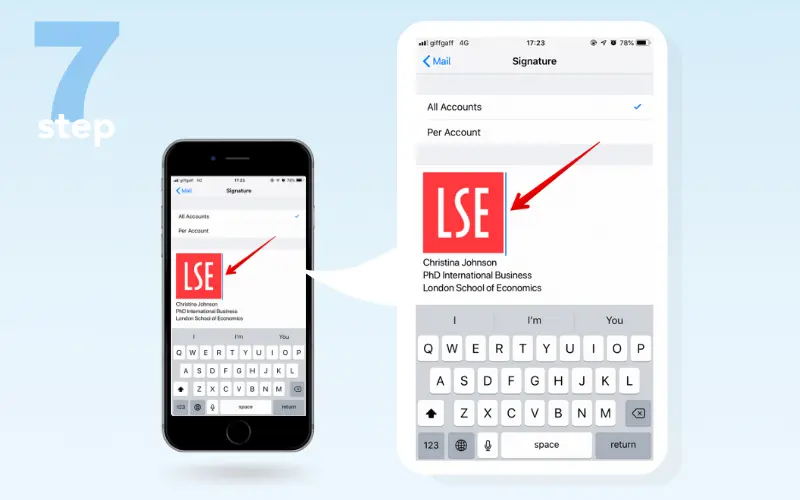 iphone email signature